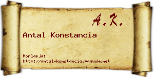Antal Konstancia névjegykártya